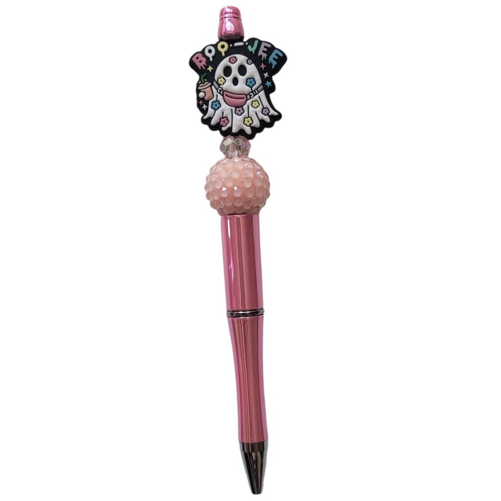 boo-jee pink beaded pen with replacement ink